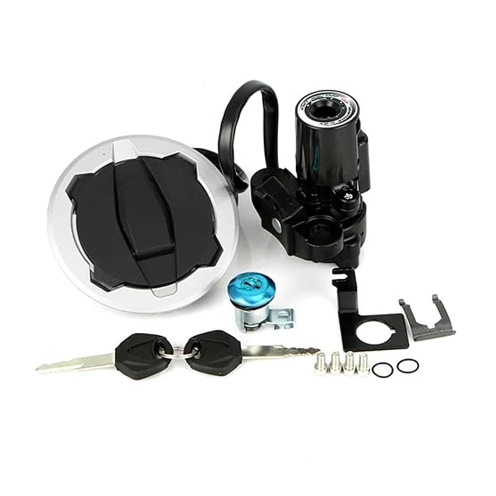 Motorrad Zündschloss Für K&awasaki Für EX400 Für Ninja 400 Für ER400 Für Z400 2018-2023 Motorrad Zündschalter Tankdeckel Sitzschloss Set Tankdeckel Zündschalter Motorrad Zündschloss Für K&awasaki Für EX400 Für Ninja 400 Für ER400 Für Z400 2018-2023 Motorrad Zündschalter Tankdeckel Sitzschloss Set Tankdeckel Zündschalter von YADLIUASA