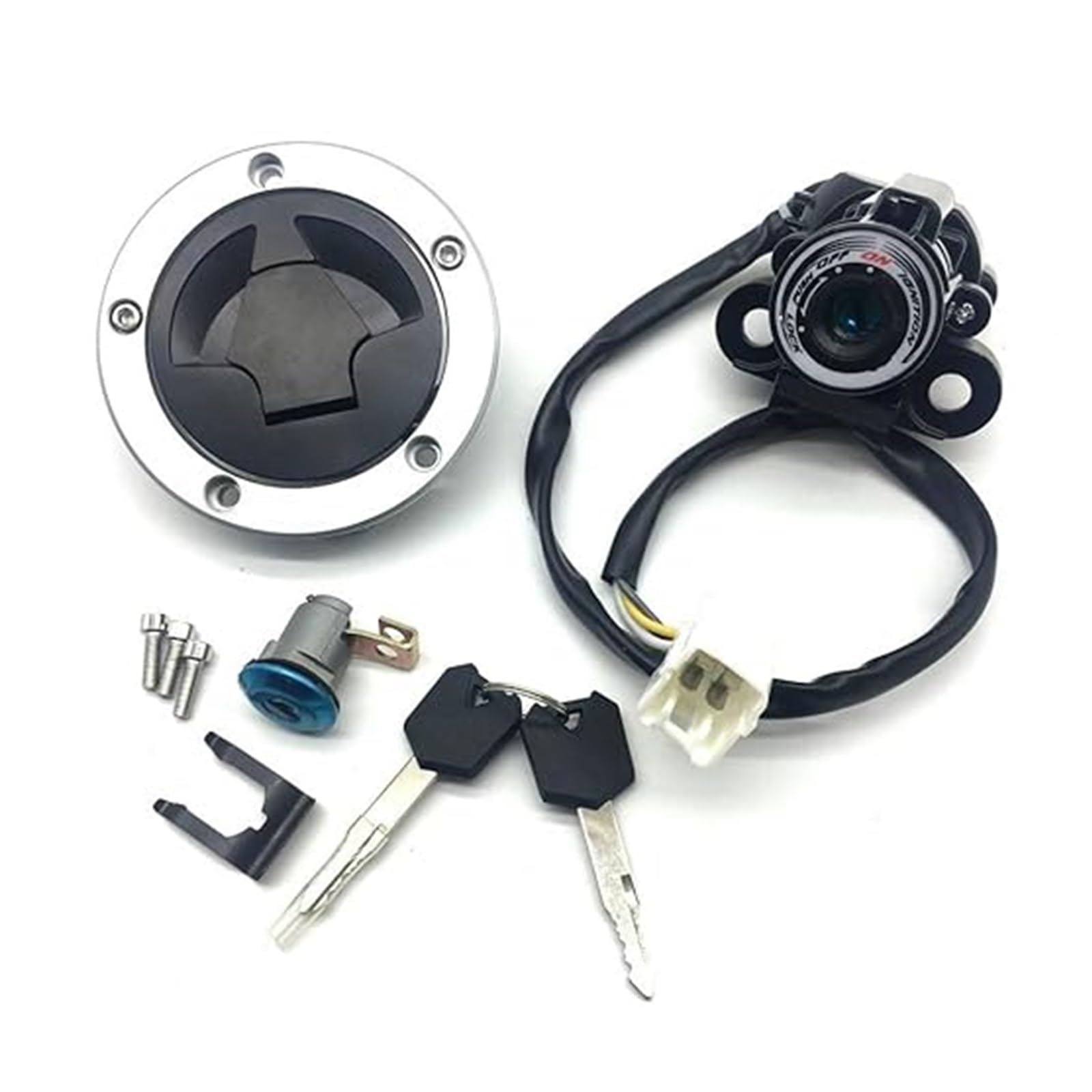 Motorrad Zündschloss Für K&awasaki Für Ninja Für ZX6R 636 2013-2018 Motorrad Zündschloss Kraftstoff Tankdeckel Schloss Key Kit Tankdeckel Zündschalter Motorrad Zündschloss Für K&awasaki Für Ninja Für ZX6R 636 2013-2018 Motorrad Zündschloss Kraftstoff Tankdeckel Schloss Key Kit Tankdeckel Zündschalter von YADLIUASA
