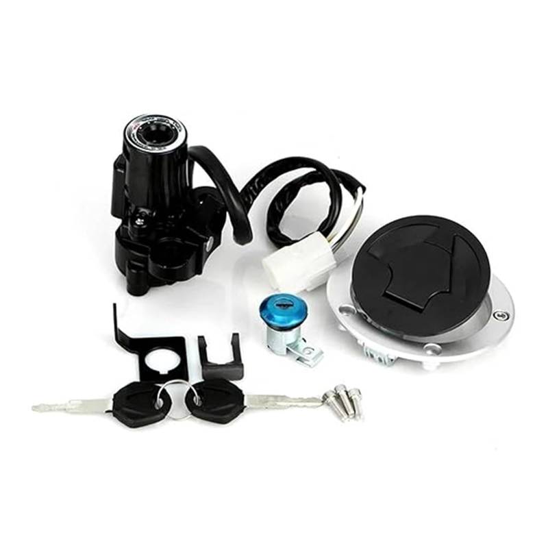 Motorrad Zündschloss Für K&awasaki Für Ninja ZX6R ZX10R ZX636 ZX1000 2011-2019 Motorrad Zündschloss Tankdeckel Abdeckung Sitzschloss Schlüssel Tankdeckel Zündschalter von YADLIUASA