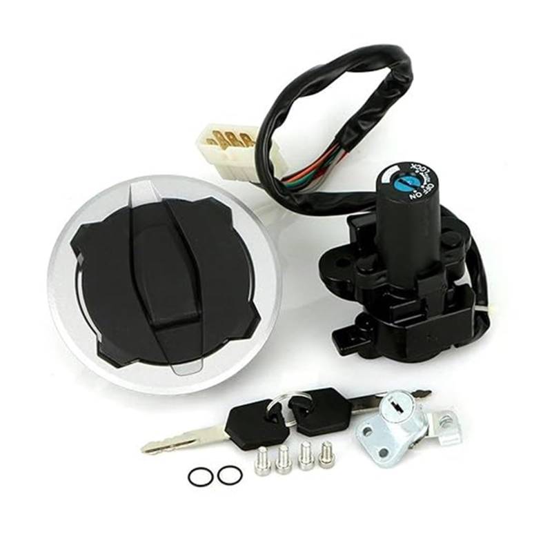 Motorrad Zündschloss Für K&awasaki Für VER&SYS X300 Für KLE 300 2017-2021 Motorrad Zündschloss Kraftstofftank Tankdeckel Abdeckung Sitzschloss Kit Schlüssel Tankdeckel Zündschalter von YADLIUASA