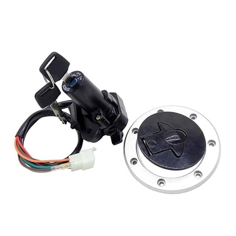 Motorrad Zündschloss Für K&awasaki Für ZZR400 Für ZZR600 Für ZXR400 Für Ninja Für ZX900 1991-2006 Motorrad Zündschloss Sperrschlüssel Tankdeckel Zündschalter von YADLIUASA
