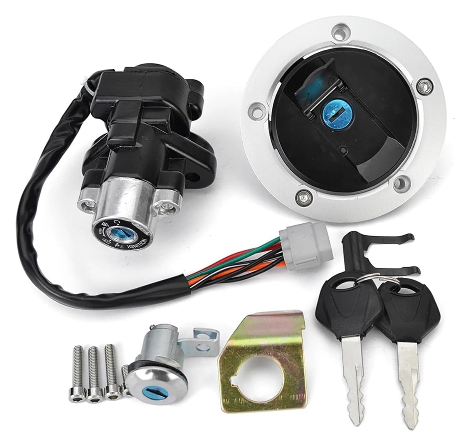 Motorrad Zündschloss Für Suzuki DL650 DL1000 GSF650 GSF1200 2005-2012 Motorrad Kraftstoff Tank Kappe Zündschloss Sitz Schloss Mit Schlüssel Kit Tankdeckel Zündschalter Motorrad Zündschloss Für Suzuki DL650 DL1000 GSF650 GSF1200 2005-2012 Motorrad Kraftstoff Tank Kappe Zündschloss Sitz Schloss Mit Schlüssel Kit Tankdeckel Zündschalter von YADLIUASA