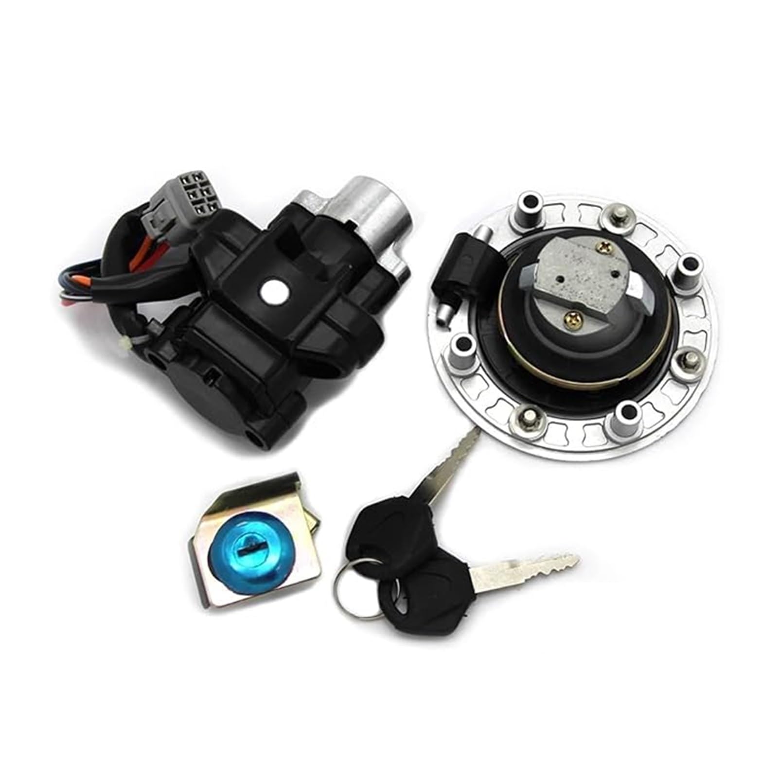 Motorrad Zündschloss Für Suzuki Für DL650 Für DL1000 Für V-Strom 2002-2012 Motorrad Zündschlüsselschalter Tankdeckel Sitzschloss Kit Tankdeckel Zündschalter Motorrad Zündschloss Für Suzuki Für DL650 Für DL1000 Für V-Strom 2002-2012 Motorrad Zündschlüsselschalter Tankdeckel Sitzschloss Kit Tankdeckel Zündschalter von YADLIUASA