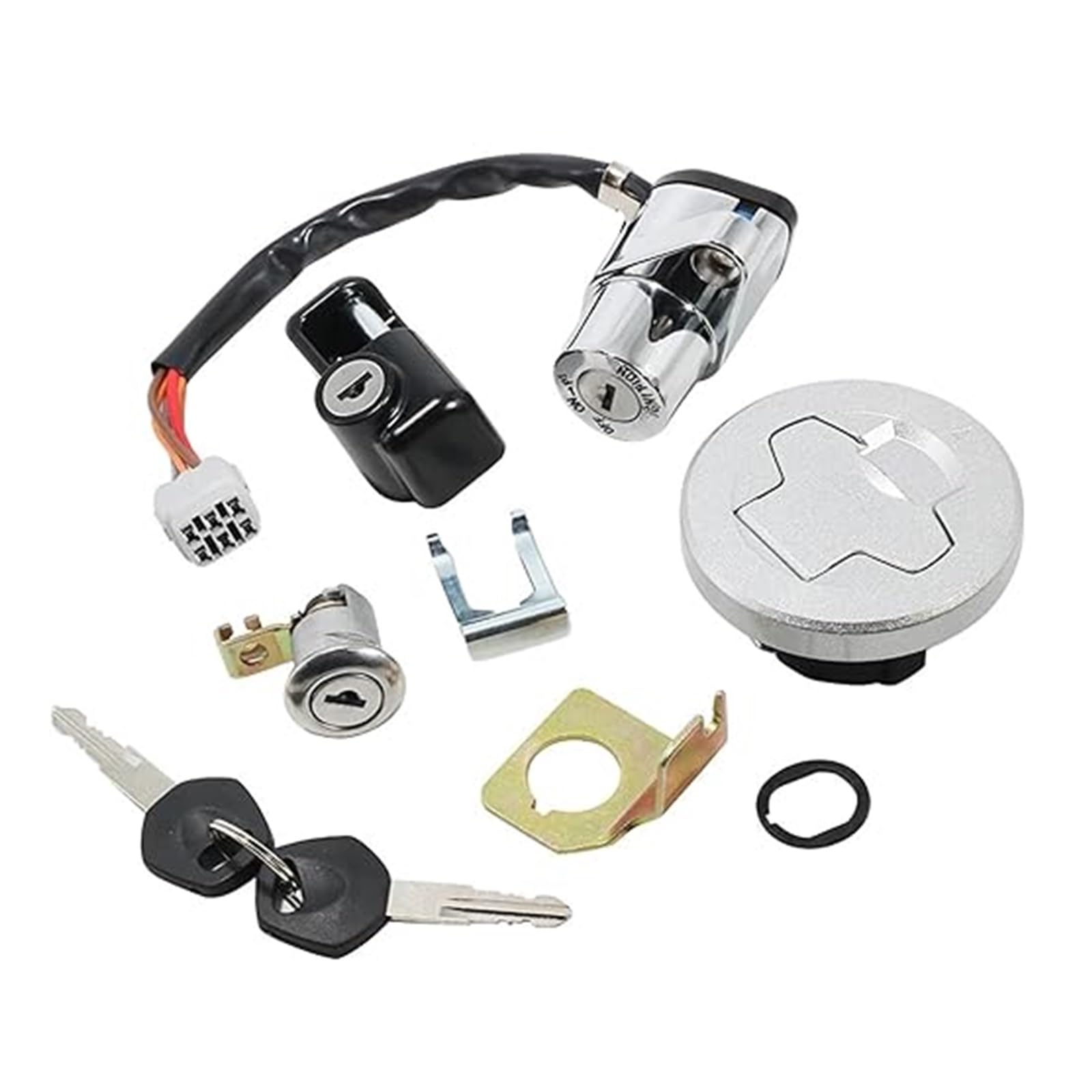 Motorrad Zündschloss Für Suzuki Für VZR1800 2006-2017 Motorrad Zündschloss Sitzschloss Schlüssel Tankdeckel Anzug Tankdeckel Zündschalter Motorrad Zündschloss Für Suzuki Für VZR1800 2006-2017 Motorrad Zündschloss Sitzschloss Schlüssel Tankdeckel Anzug Tankdeckel Zündschalter von YADLIUASA