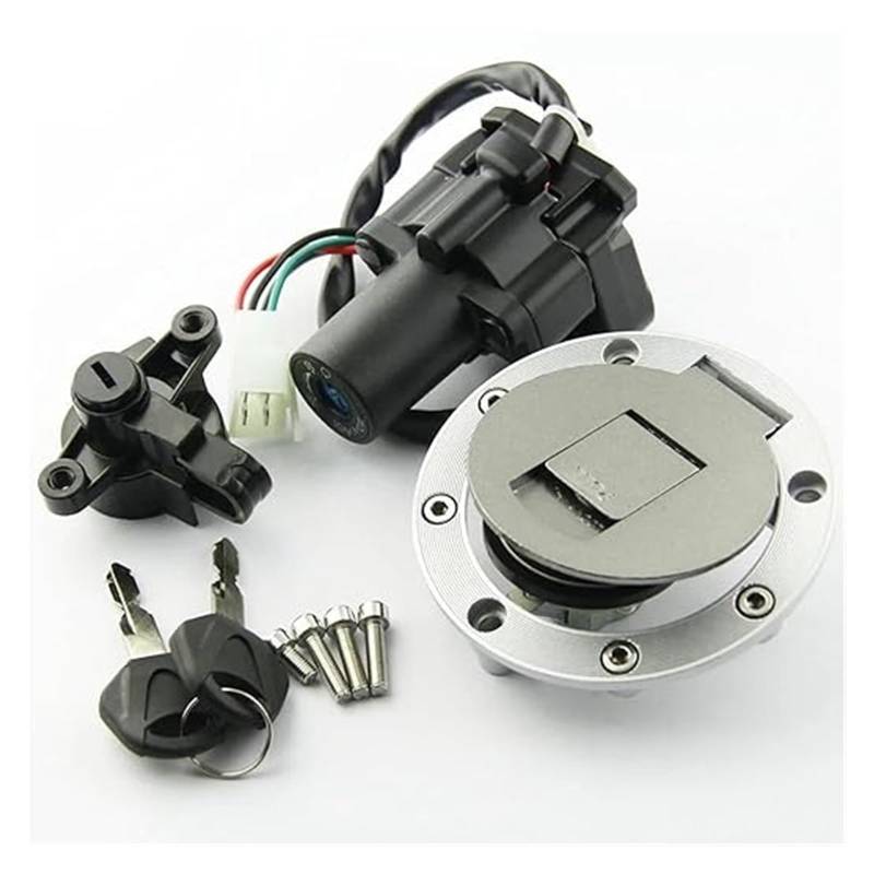 Motorrad Zündschloss Für XJR400 Für XJR1200 Für XJR1300 1993-1999 Motorrad Zündschlüsselschalter Tankdeckel Sitzschloss Kit Tankdeckel Zündschalter von YADLIUASA