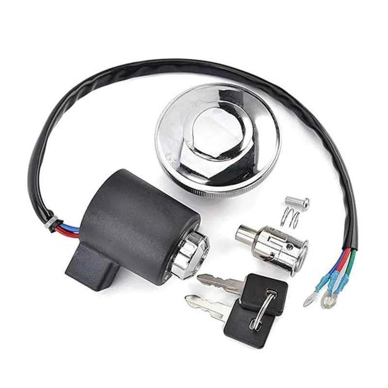 Motorrad Zündschloss Für XL1200 Für XR1200 Für XL883 Kraftstoff Gas Kappe Zündung Schalter Sitz Schloss Mit Schlüssel Kit Tankdeckel Zündschalter von YADLIUASA