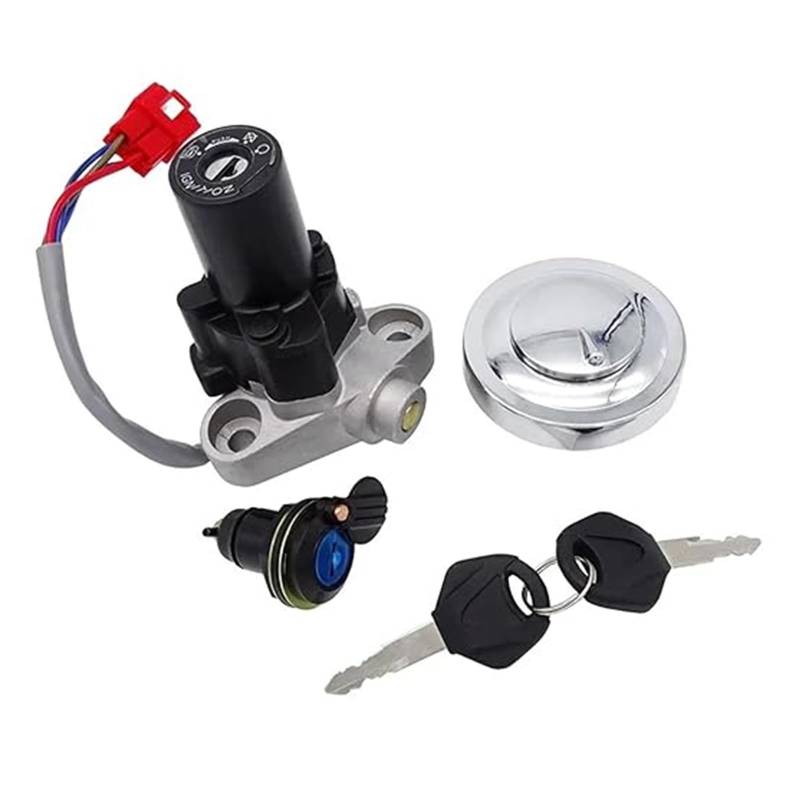 Motorrad Zündschloss Für XVS400C Für XVS650 Für XVS1100 Motorrad Zündschloss Schloss Gas Tank Cap Abdeckung Schlüssel Tankdeckel Zündschalter von YADLIUASA