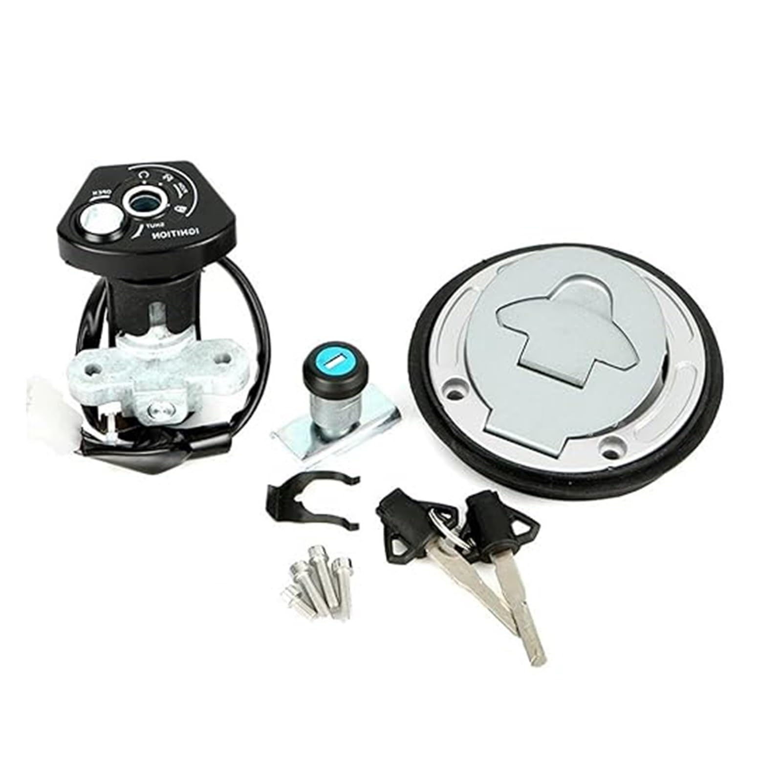Motorrad Zündschloss Für YZF-R15 Für YZF155 2019-2021 Motorrad Zündschloss Kraftstoff Gas Tankdeckel Schloss Schlüssel Set Starter Tankdeckel Zündschalter Motorrad Zündschloss Für YZF-R15 Für YZF155 2019-2021 Motorrad Zündschloss Kraftstoff Gas Tankdeckel Schloss Schlüssel Set Starter Tankdeckel Zündschalter von YADLIUASA