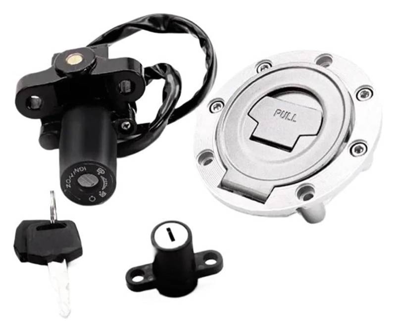Motorrad Zündschloss Für YZF-R6 1999-2005 Für MT-07 Für MT-09 2013-2016 Motorrad Kraftstofftankdeckel Zündschalter Sitzschlossschlüsselsatz Tankdeckel Zündschalter von YADLIUASA