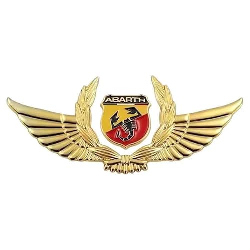 Auto Metall Emblem Aufkleber für Abarth 500e 2023-, Front Motorhaube/Heckkoffer Abzeichen Heckklappen Logo Auto-Emblem-Aufkleber,B Auto Metall Emblem Aufkleber für Abarth 500e 2023-, Front Motorhaube/Heckkoffer Abzeichen Heckklappen Logo Auto-Emblem-Aufkleber,B von YAHUI