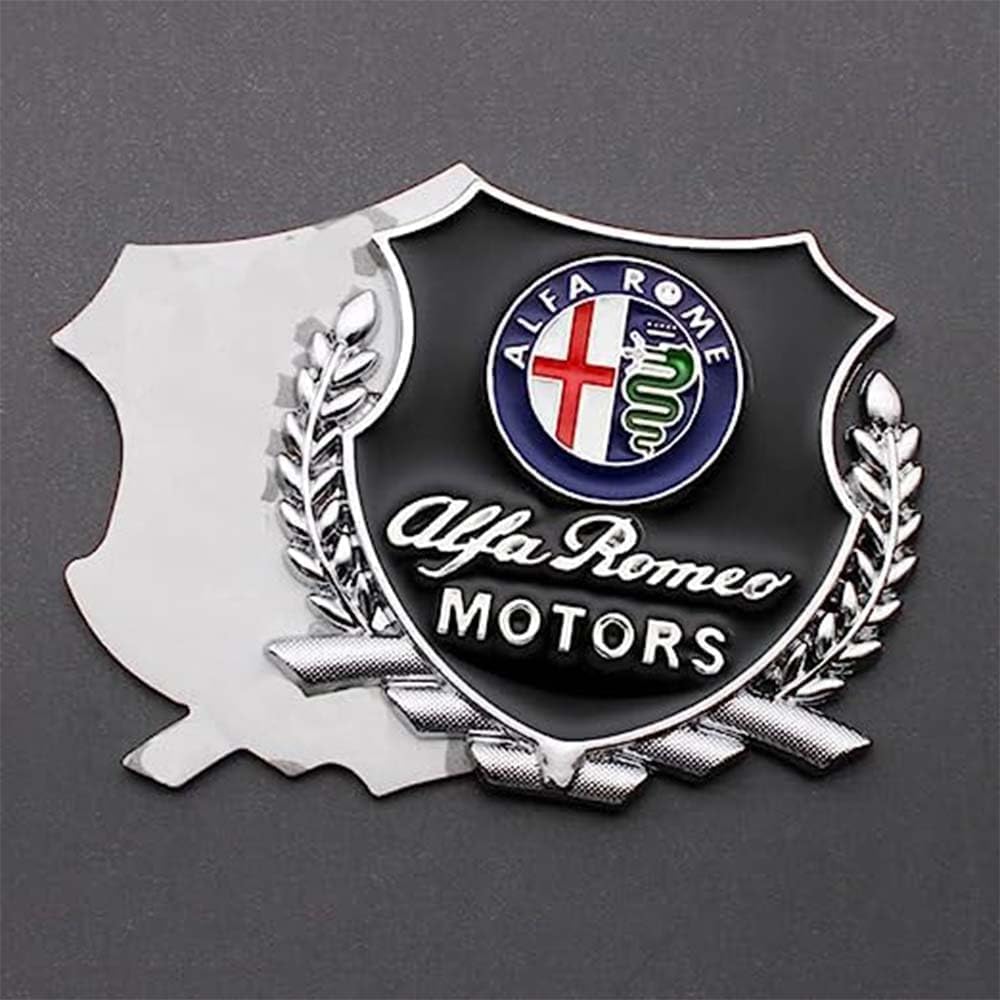 Auto Metall Emblem Aufkleber für Alfa Romeo 159 2006, Front Motorhaube/Heckkoffer Abzeichen Heckklappen Logo Auto-Emblem-Aufkleber,A Auto Metall Emblem Aufkleber für Alfa Romeo 159 2006, Front Motorhaube/Heckkoffer Abzeichen Heckklappen Logo Auto-Emblem-Aufkleber,A von YAHUI
