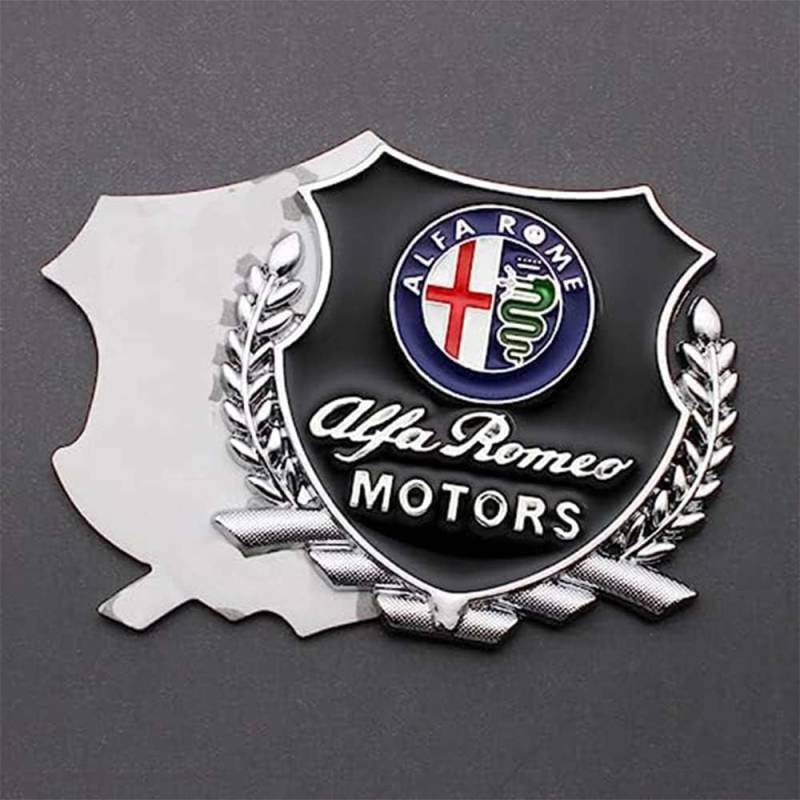 Auto Metall Emblem Aufkleber für Alfa Romeo 159 2006, Front Motorhaube/Heckkoffer Abzeichen Heckklappen Logo Auto-Emblem-Aufkleber,A von YAHUI