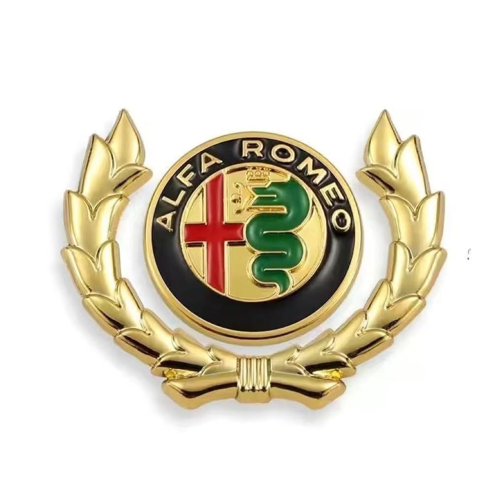 Auto Metall Emblem Aufkleber für Alfa Romeo 159 2006, Front Motorhaube/Heckkoffer Abzeichen Heckklappen Logo Auto-Emblem-Aufkleber,B Auto Metall Emblem Aufkleber für Alfa Romeo 159 2006, Front Motorhaube/Heckkoffer Abzeichen Heckklappen Logo Auto-Emblem-Aufkleber,B von YAHUI