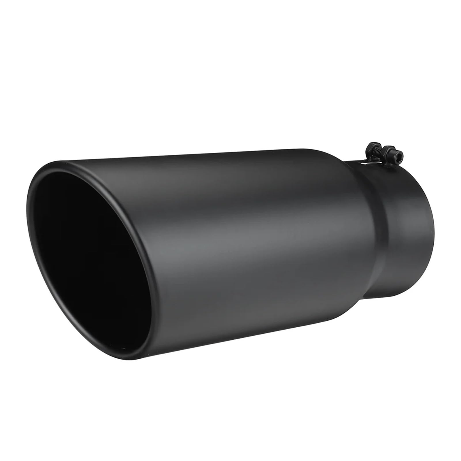 Auto Auspuffblende 4 Zoll Einlass 5 Zoll Auslass Universal Auto Gerade Auspuff Endrohr Endrohr Auspuffspitze 12 Zoll Länge Endrohr Auto Auspuffendrohr(Black) von YAKISA