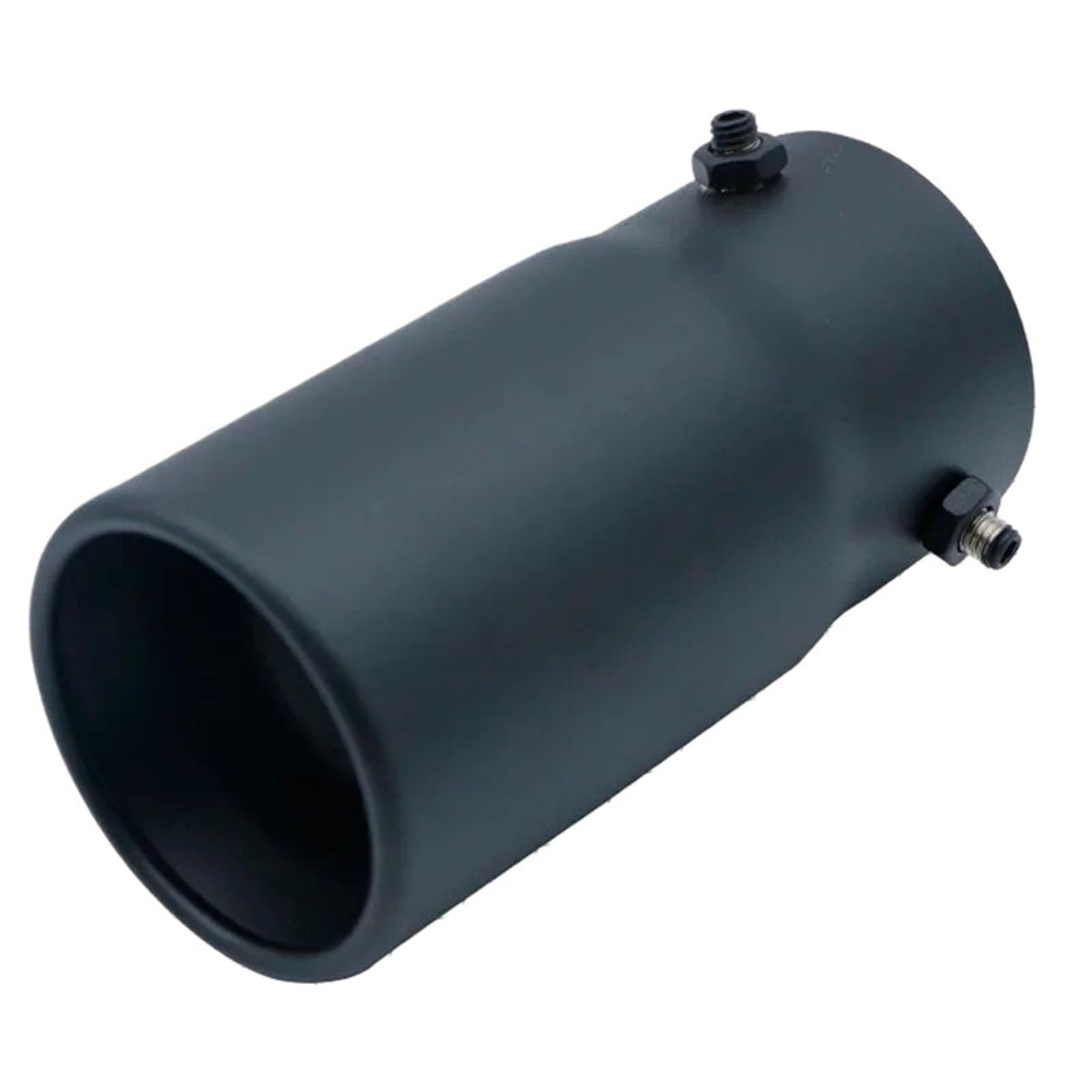 Auto Auspuffblende Auspuffspitzen Rohre Doppelter Dicker Liner Edelstahl Auspuff Endschalldämpfer Hals Universal Auto Außenteile Autozubehör Auto Auspuffendrohr(Blk round320) von YAKISA