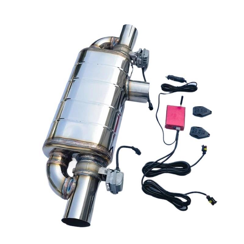 Auto Auspuffblende Auto Auspuff Ventil Schalldämpfer Seite Einlass 2 Outlet Sound Fernbedienung Einstellbare Änderung Kit Auto Auspuffendrohr(63mm to 63mm) von YAKISA