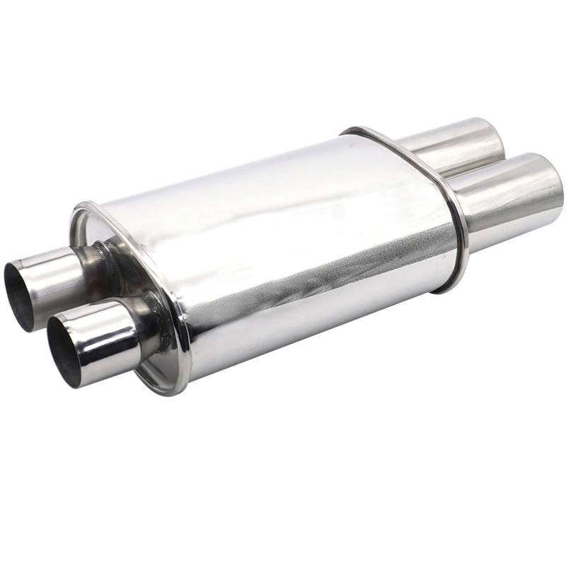 Auto Auspuffblende Auto-Auspuffdiffusor Doppel-Auspuffauslass Schalldämpfer Mit Ventil Sportauspuff Auto-Tuning Für VW-Zubehör 63 Mm 2,5 Zoll Einlass Auto Auspuffendrohr von YAKISA