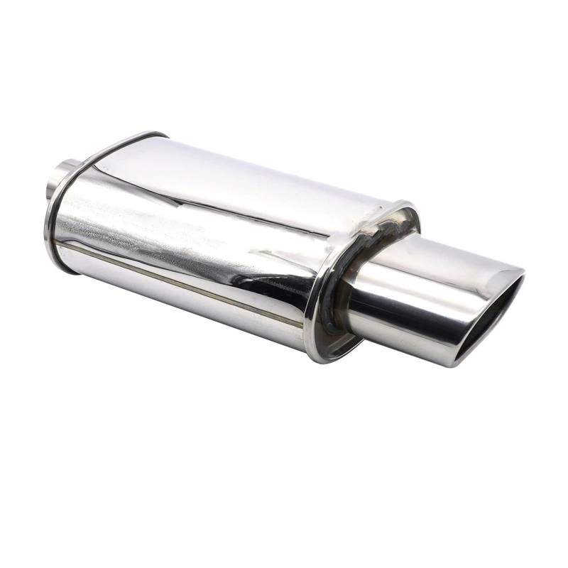 Auto Auspuffblende Edelstahl-Autoauspuffschalldämpferrohre Racing Sport Endrohrsystem Turbo Sound Boost Schalldämpferspitzen 63 Mm Doppeleinlass Auto Auspuffendrohr(XH-EP055-SL) von YAKISA