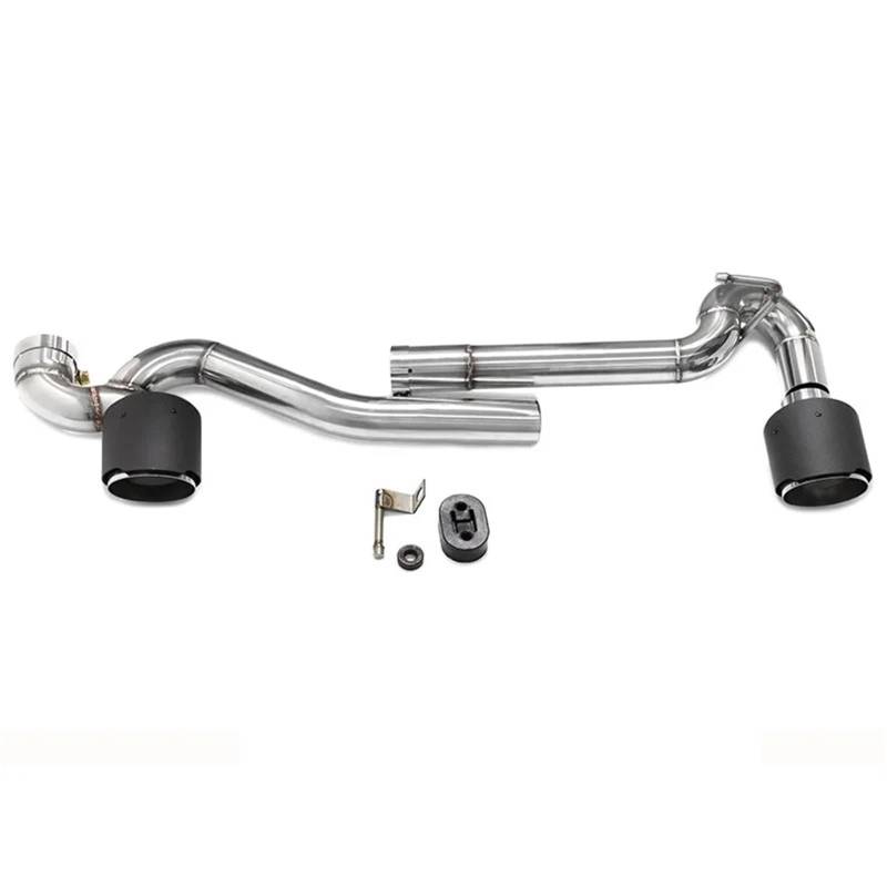 Auto Auspuffblende Für 3er Serie 320i 325i 330i E90 E92 Auspuff MT Stoßstange Dual-Exit Edelstahl Carbon Fiber Endrohr Schalldämpfer Auspuffanlage Auto Auspuffendrohr(Carbon Fiber A) von YAKISA