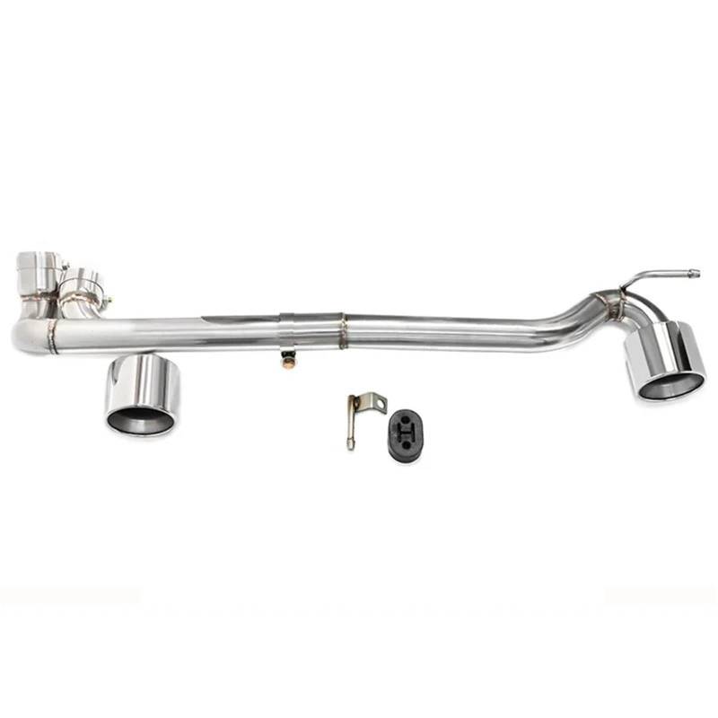 Auto Auspuffblende Für 3er Serie 320i 325i 330i E90 E92 Auspuff MT Stoßstange Dual-Exit Edelstahl Carbon Fiber Endrohr Schalldämpfer Auspuffanlage Auto Auspuffendrohr(Silver B) von YAKISA