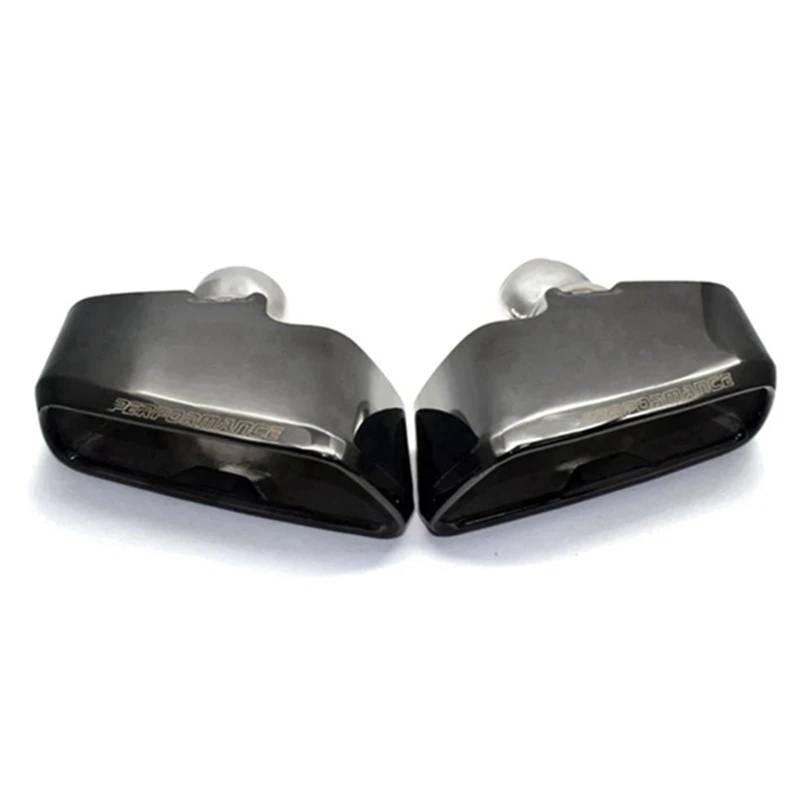 Auto Auspuffblende Für 5 Series G30 G38 540 530 2018 2019 Autoauspuffanlage Schalldämpfer MP Style Square Port Auspuffendrohr Automobil Auto Auspuffendrohr(Bright Black) von YAKISA