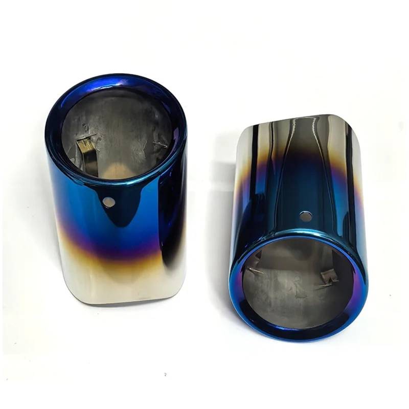 Auto Auspuffblende Für 5er F10 F11 E60 E61 E39 528i 530i 535i 535d Auspuffblenden Schalldämpferdüse Endrohr Dekoration Auspuffblende Auto Auspuffendrohr(Blue 2PCS) von YAKISA