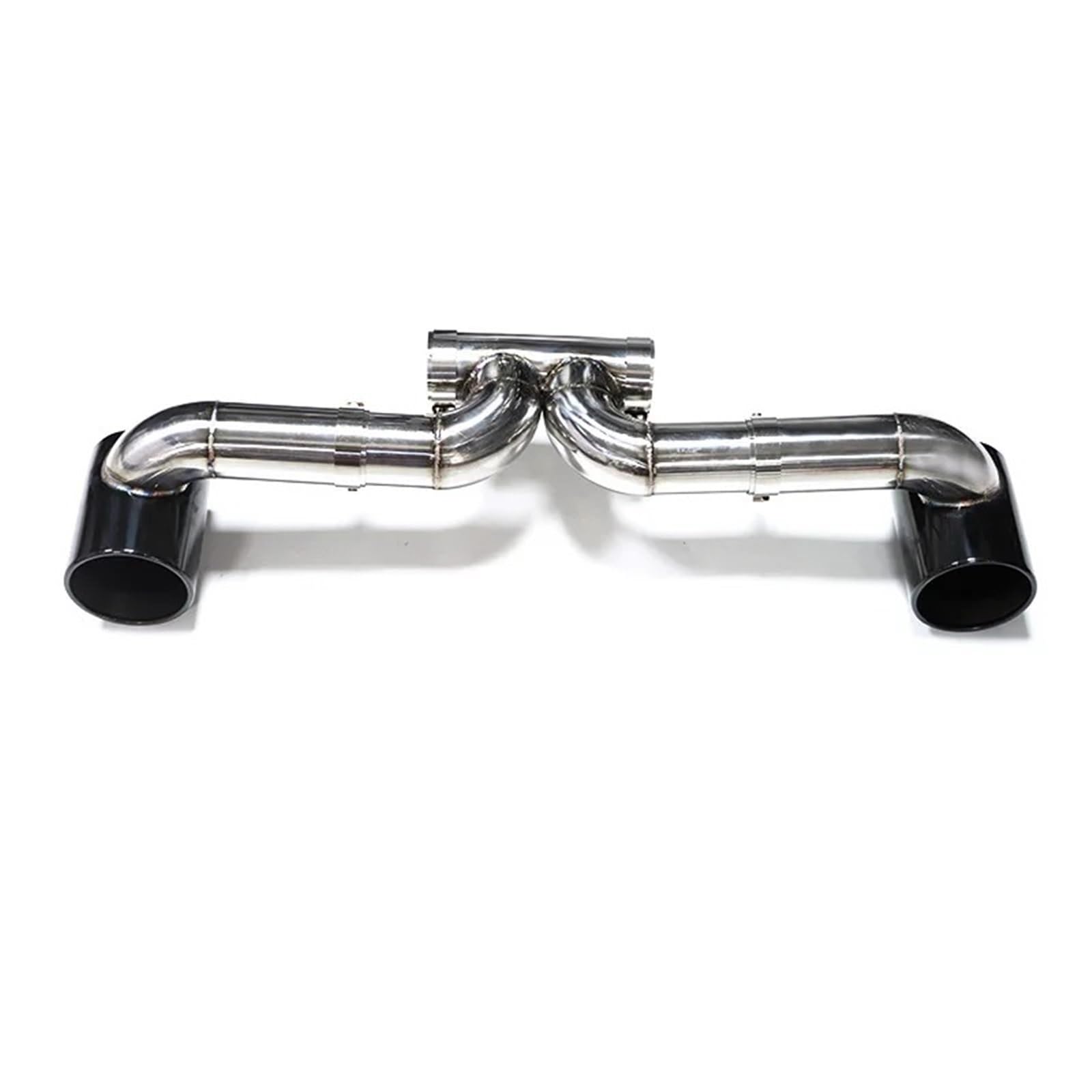 Auto Auspuffblende Für 718 Für Boxster UP GT3 GT4 Look Auspuffspitzen Schalldämpferspitze Auspuffanlage Düse Endrohr Doppelauspuffrohre Auto Auspuffendrohr(Black) von YAKISA