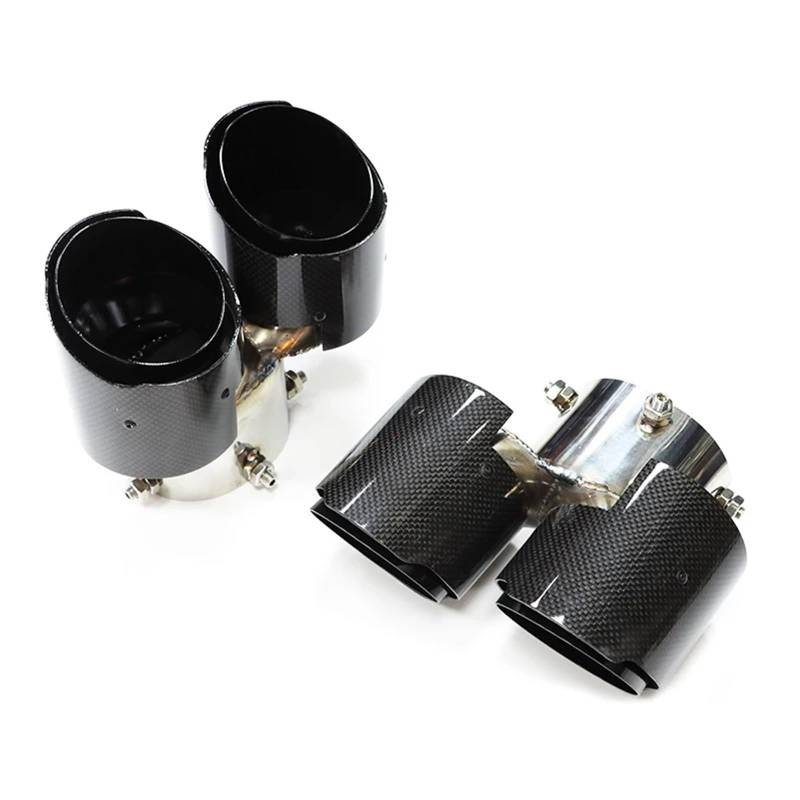 Auto Auspuffblende Für 840i G14 G15 G16 Edelstahl Schwarz Schalldämpfer Spitze Auspuff System Düse 1 Paar Carbon Faser Auspuff Spitze Auto Auspuffendrohr(Carbon Fiber C) von YAKISA