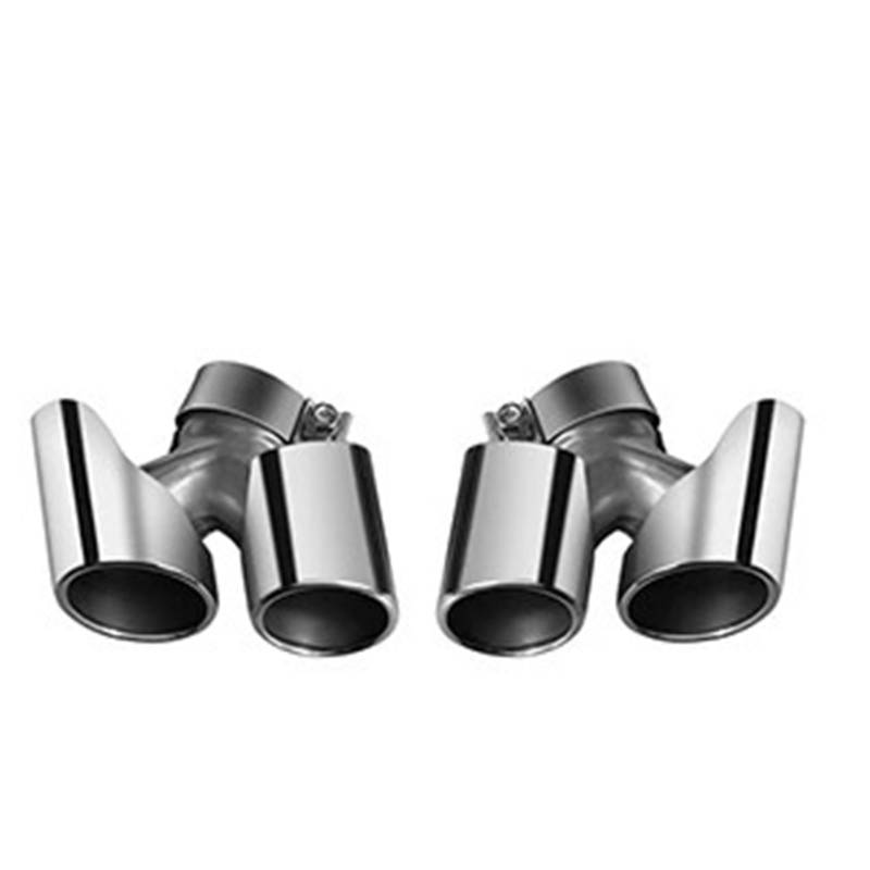 Auto Auspuffblende Für 991 Für 911 2011 2012 2013 2018 2019 2020 2021 Auto Auspuff Endrohr Schalldämpfer Rohr Rohr Schalldämpfer Düse Trim Zubehör Auto Auspuffendrohr(Silver 11-15) von YAKISA