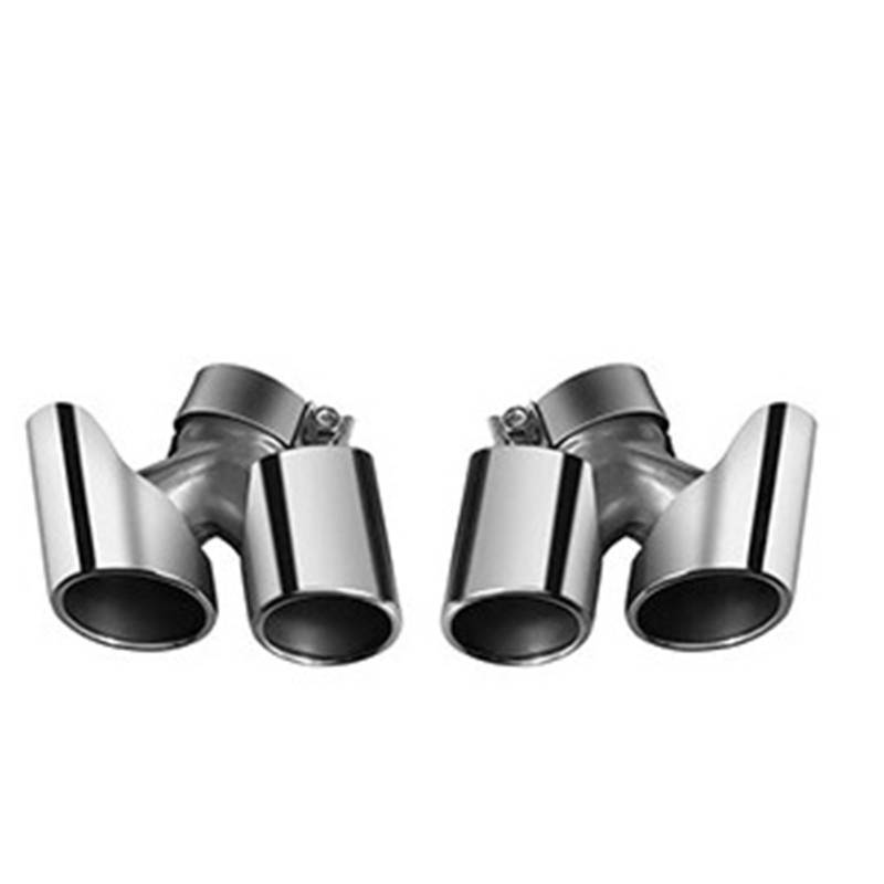 Auto Auspuffblende Für 991 Für 911 2011 2012 2013 2018 2019 2020 2021 Auto Auspuff Endrohr Schalldämpfer Rohr Rohr Schalldämpfer Düse Trim Zubehör Auto Auspuffendrohr(Silver 16-19) von YAKISA