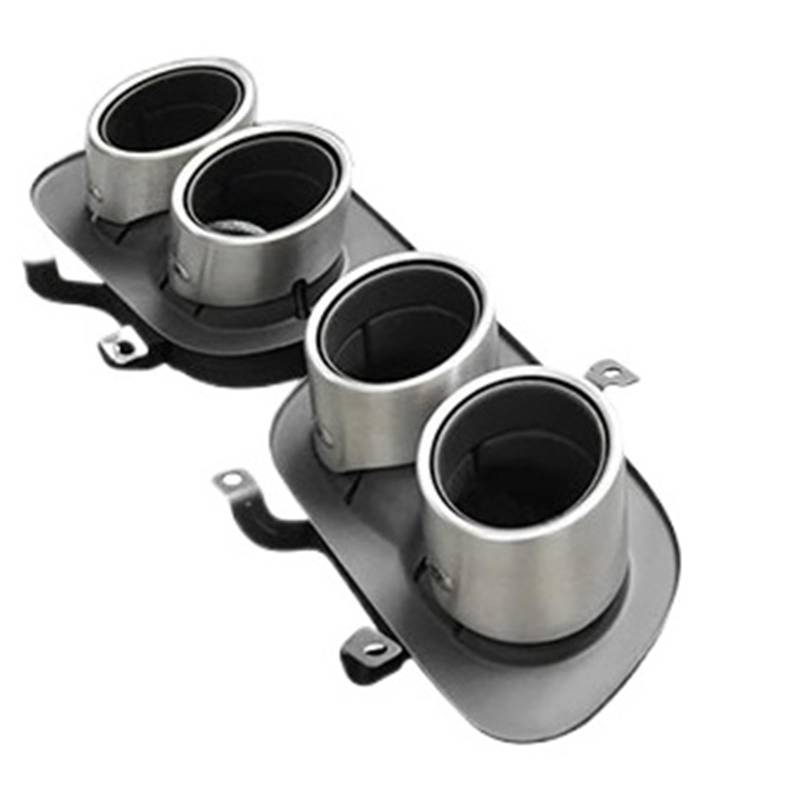Auto Auspuffblende Für 991 Für 911 2011 2012 2013 2018 2019 2020 2021 Auto Auspuff Endrohr Schalldämpfer Rohr Rohr Schalldämpfer Düse Trim Zubehör Auto Auspuffendrohr(Silver 20-22) von YAKISA