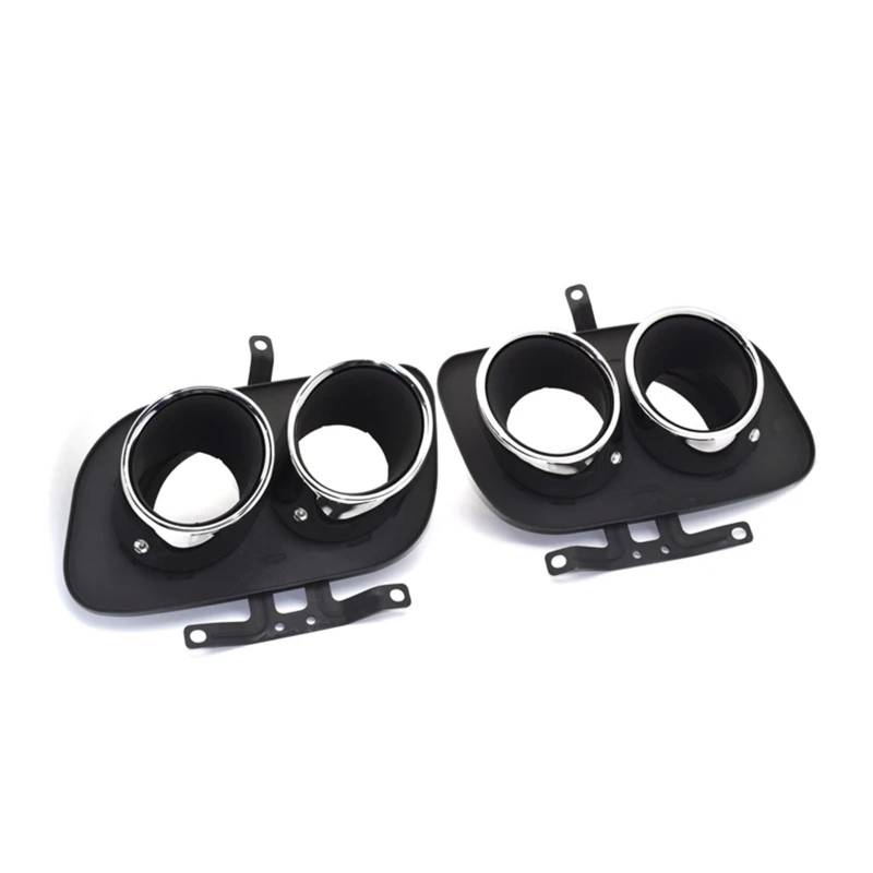 Auto Auspuffblende Für 992 Für Carrera 2/4 /S /4S 304 Edelstahl Schalldämpfer Spitze Endrohr Auspuffanlage Düsenspitzen Quad Auto Auspuffspitze Auto Auspuffendrohr(Silver) von YAKISA