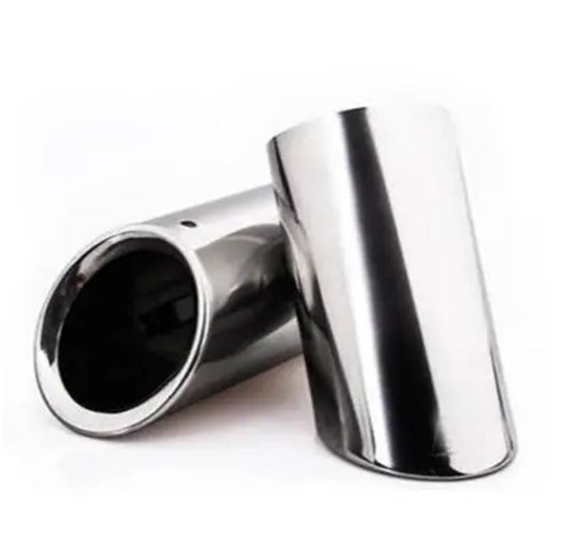 Auto Auspuffblende Für A1 Für A3 A4L Für A5 A6L Für Q3 Für Q5 Endrohr Autoauspuffabdeckung Schalldämpferspitze Autozubehör 2-teiliges Endrohr Auto Auspuffendrohr(Silver) von YAKISA