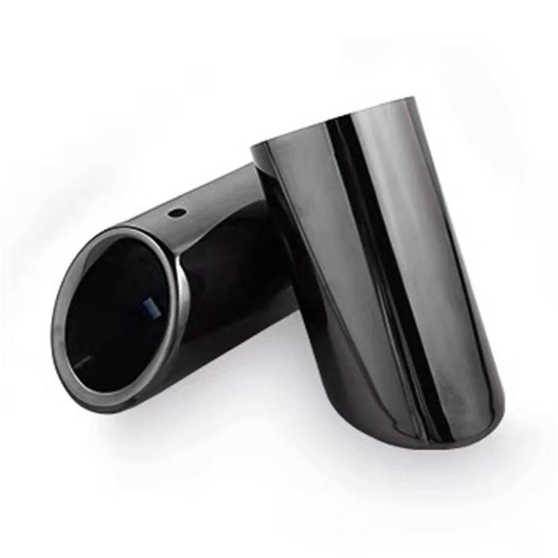 Auto Auspuffblende Für A4 B8 Für Avant Für A5 Für Sportback 8T Endrohr Autozubehör 89mm Edelstahl Auto Auspuff Schalldämpfer Rohrspitze Abdeckung Auto Auspuffendrohr(89mm Black) von YAKISA