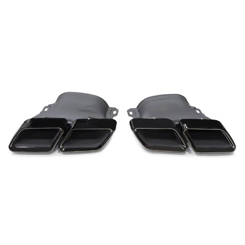 Auto Auspuffblende Für Benz C63 W205 C200 C300 C180 C260 2015+ Schalldämpferspitzen Endrohrdüse Auto Quad Auspuffspitze Edelstahl Auto Auspuffendrohr(Black) von YAKISA