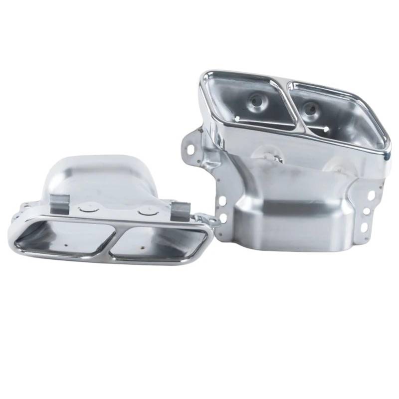 Auto Auspuffblende Für Benz Für A-Klasse W176 W221 W222 Für CLA-Klasse Für GLA-Klasse Für AMG45 Quadratische Öffnung Auspuffrohr Edelstahl Schalldämpfer Geeignet Auto Auspuffendrohr(Silver) von YAKISA