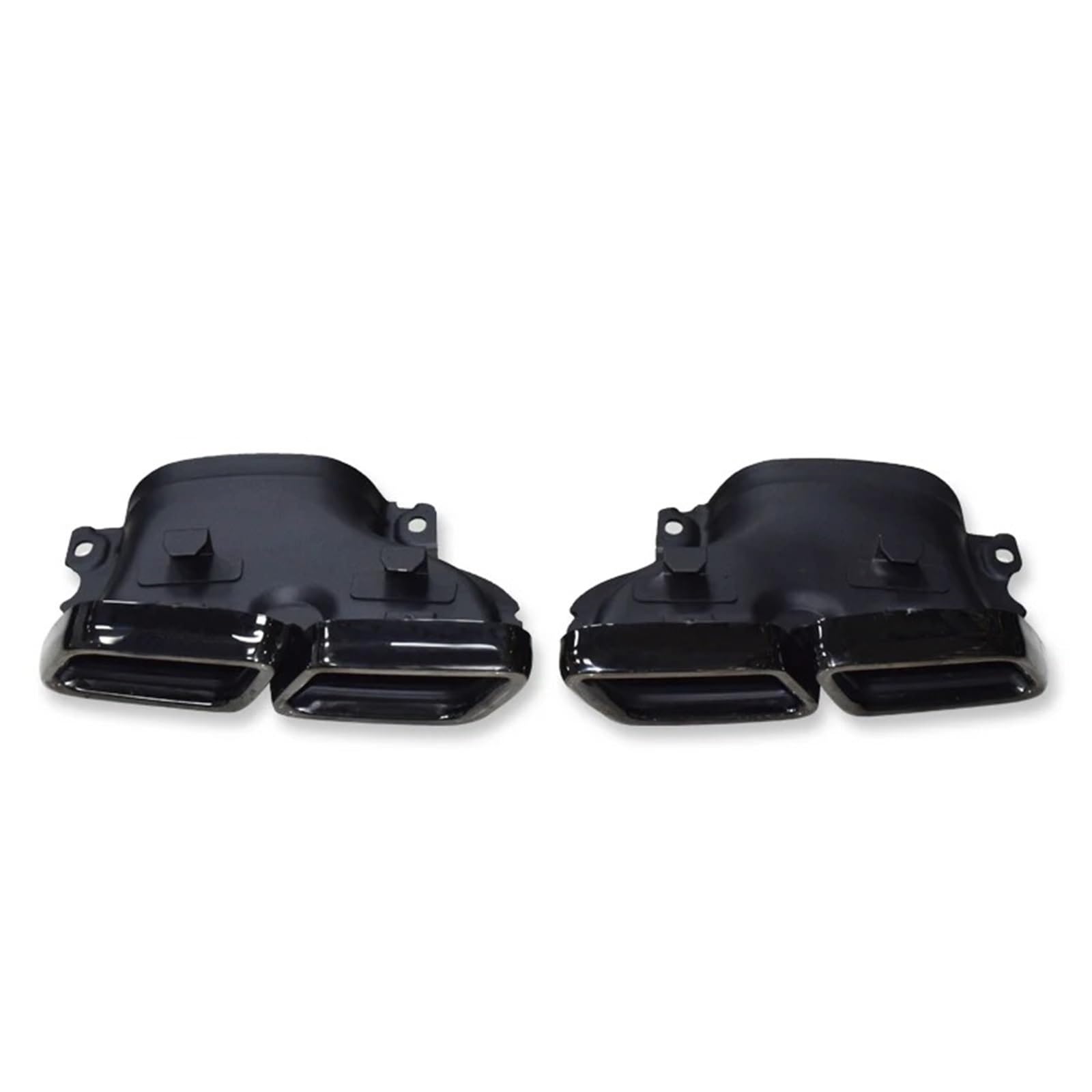 Auto Auspuffblende Für Benz Für C-klasse W205 C180 C200 C260 C300L C63 Auspuff Modifizierte Vier Outlets Quadratischen Endrohr Quadratischen Endrohr Auto Auspuffendrohr(Black A) von YAKISA