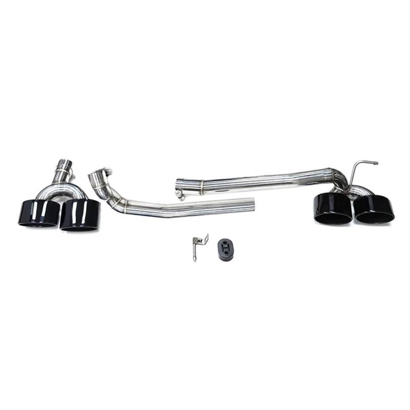 Auto Auspuffblende Für Benz W204 C200 C180 C260 C63 Sport 2008-2013 Auspuffrohr 304 Edelstahl Auspuffanlage Ovaldüse Auto Auspuffspitze Auto Auspuffendrohr(Black 22cm) von YAKISA
