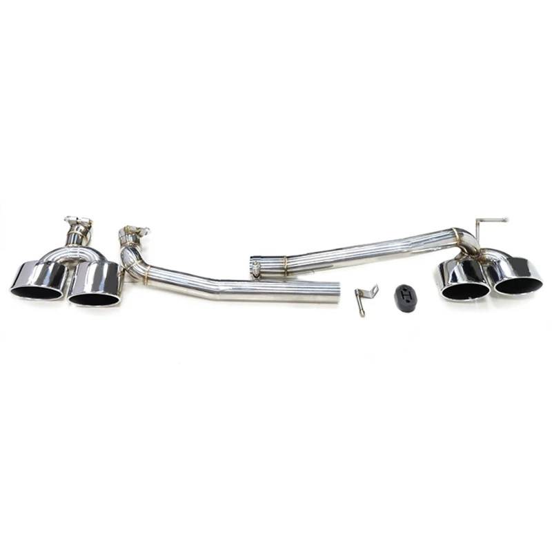 Auto Auspuffblende Für Benz W204 C200 C180 C260 C63 Sport 2008-2013 Auspuffrohr 304 Edelstahl Auspuffanlage Ovaldüse Auto Auspuffspitze Auto Auspuffendrohr(Silver 22cm) von YAKISA