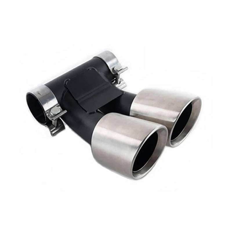 Auto Auspuffblende Für Cayman Für 718 Für 981 Für 987 Für Boxster Auspuff Modifiziertes Dual-Sport-Endrohr Edelstahl-Schalldämpfer Low High-G Geeignet Auto Auspuffendrohr(G*TS Silver B 98 * 7) von YAKISA