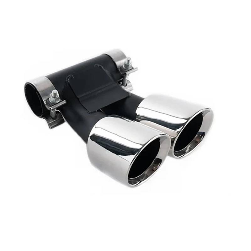 Auto Auspuffblende Für Cayman Für 718 Für 981 Für 987 Für Boxster Auspuff Modifiziertes Dual-Sport-Endrohr Edelstahl-Schalldämpfer Low High-G Geeignet Auto Auspuffendrohr(GT*S Silver A 7 * 18) von YAKISA