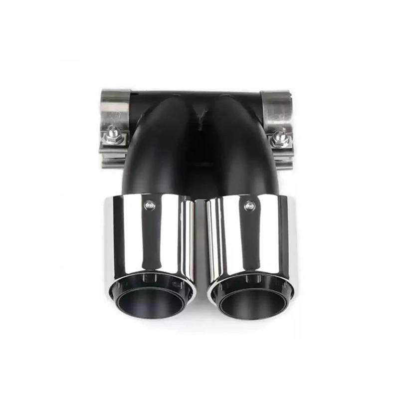 Auto Auspuffblende Für Cayman Für 718 Für 981 Für 987 Für Boxster Auspuff Modifiziertes Dual-Sport-Endrohr Edelstahl-Schalldämpfer Low High-G Geeignet Auto Auspuffendrohr(Triple Silver 7 * 18) von YAKISA