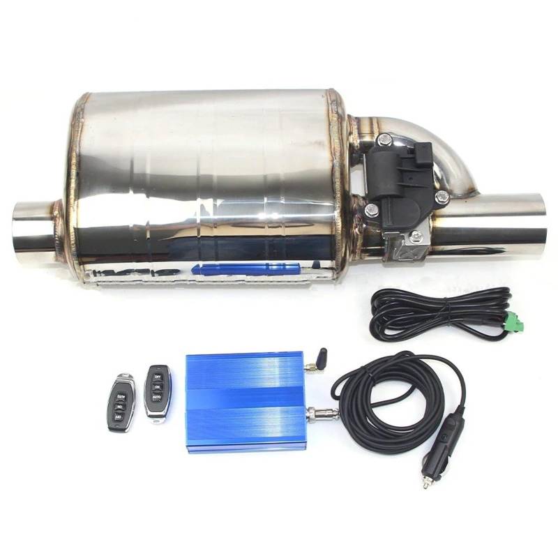 Auto Auspuffblende Für E92 Autozubehör 304 Edelstahl Auspuffrohr Sportschalldämpfer Elektrisches Steuerventil Schweißen Universaldurchmesser 63mm Auto Auspuffendrohr(1pc kit B) von YAKISA