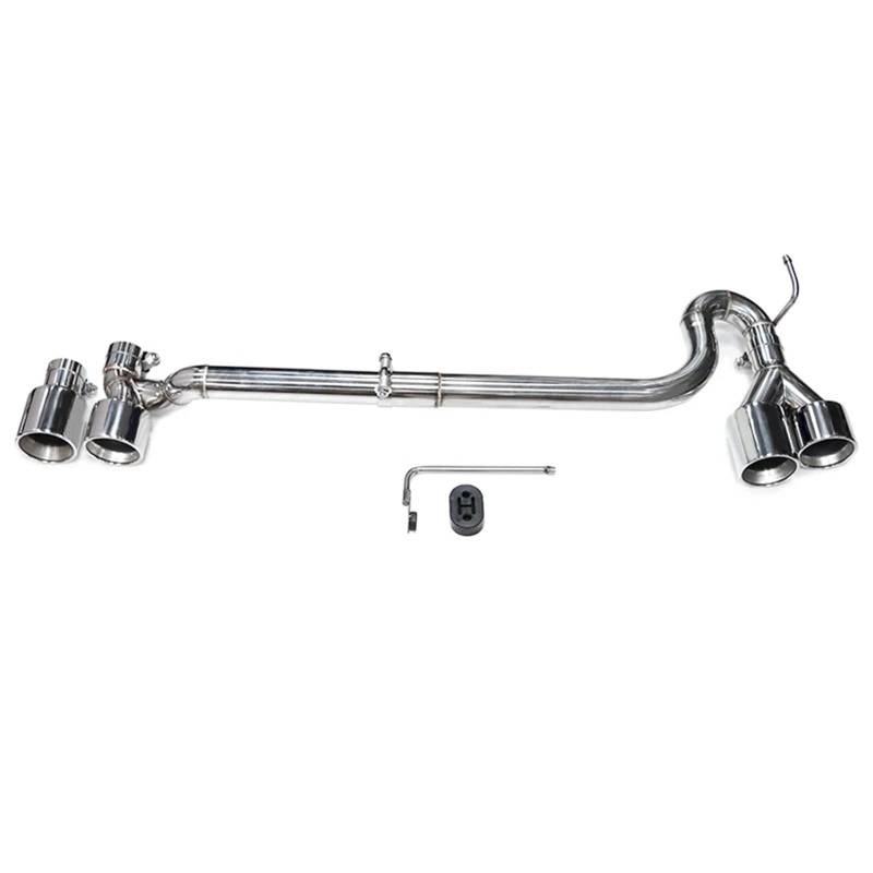 Auto Auspuffblende Für F10 F11 520i 525i 530i Bis G30 G31 Für M5 Look Carbon Fiber Schalldämpfer Spitze Endrohr Düse Quad Auto Auspuff Spitze Auto Auspuffendrohr(Silver) von YAKISA