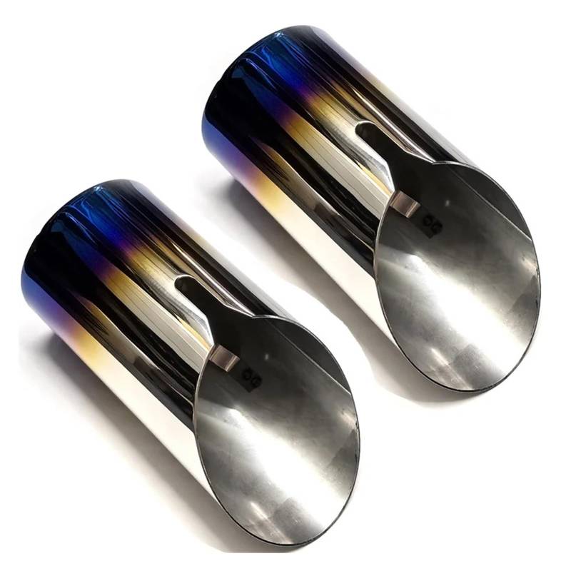 Auto Auspuffblende Für F20 F21 F22 F23 F30 F31 F34 GT 3 F32 F33 F36 1/2/3/4 Serie Edelstahl Auspuff Schalldämpfer Endrohre Auto Auspuffendrohr(Blue 2PCS) von YAKISA
