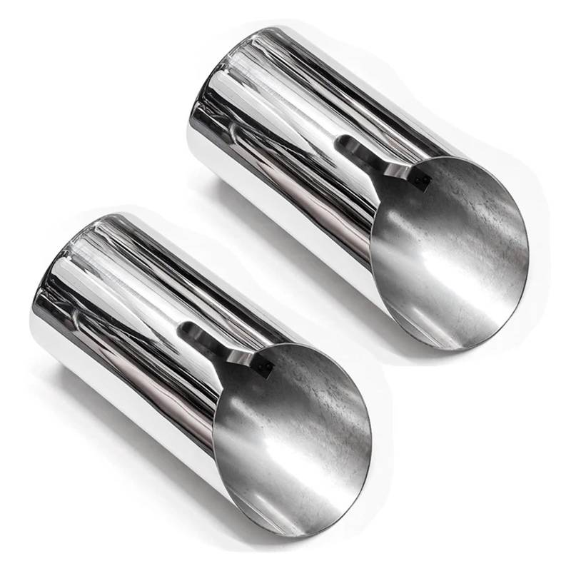 Auto Auspuffblende Für F20 F21 F22 F23 F30 F31 F34 GT 3 F32 F33 F36 1/2/3/4 Serie Edelstahl Auspuff Schalldämpfer Endrohre Auto Auspuffendrohr(Silver 2PCS) von YAKISA