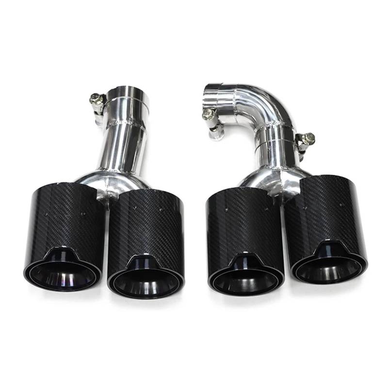 Auto Auspuffblende Für G01 Für X3 G02 Für X4 2018+ X3M X4M Look Schalldämpferspitzen Quad Car Rundmundschalldämpfer Edelstahl-Auspuffspitzen Endrohr Auto Auspuffendrohr(Carbon Fiber A) von YAKISA