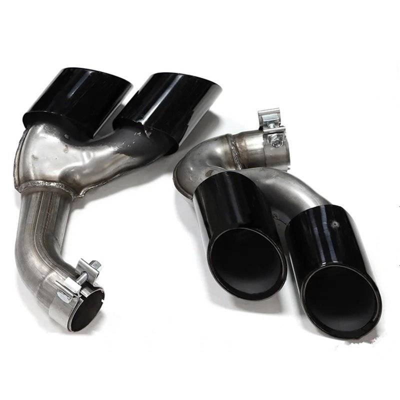 Auto Auspuffblende Für G05 Für X6 G06 Für X7 G07 2019 2020 X5M Look Schalldämpferspitze 304 Edelstahl Auto Auspuffrohr Endrohr Quad Carbon Auspuffspitze Auto Auspuffendrohr(2.0t Black) von YAKISA
