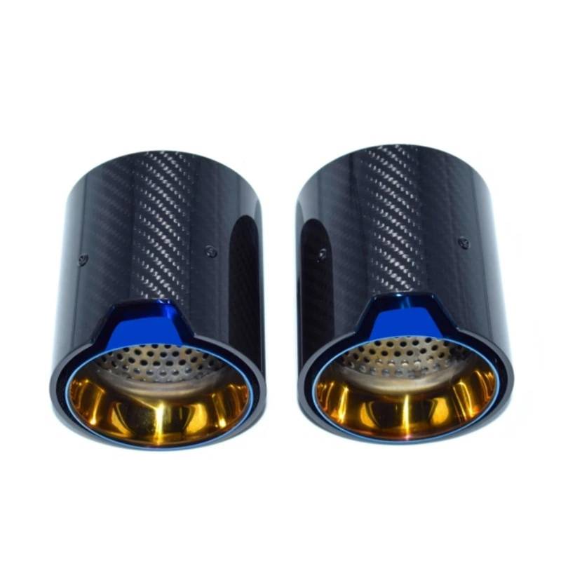 Auto Auspuffblende Für G20 G21 320i 330i G22 G23 G26 420i 430i Schalldämpfer Spitze Düse Auspuffrohr Endrohr 2 Stücke/Charge Von Carbon Faser Auspuff Auto Auspuffendrohr(Ivory) von YAKISA