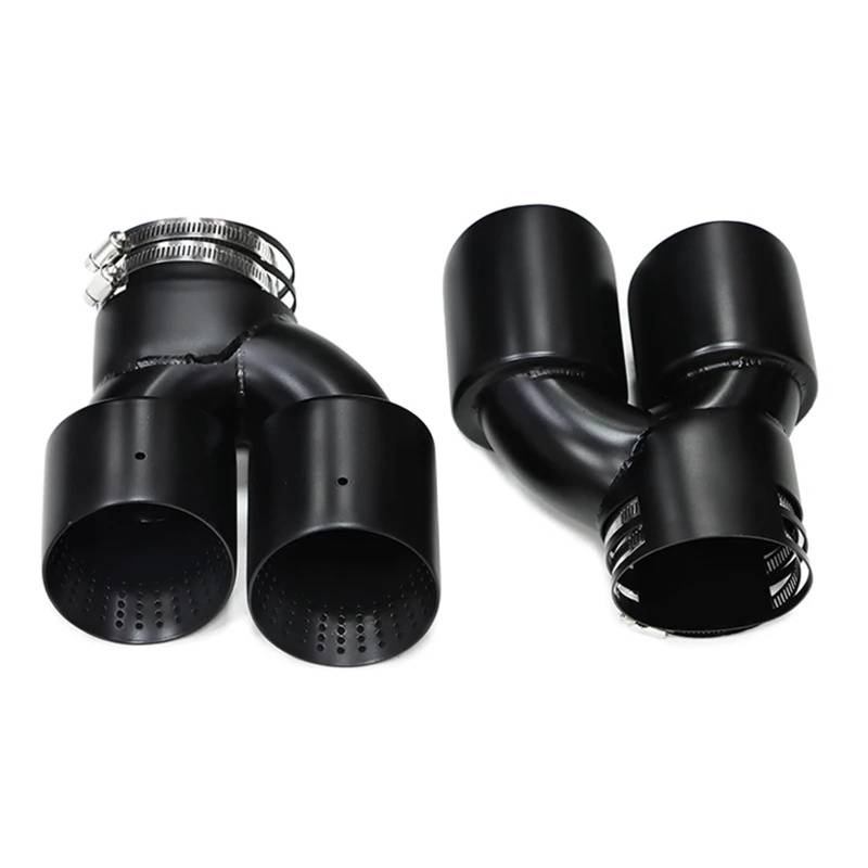 Auto Auspuffblende Für G20 G21 M340 G23 G26 M440i G42 M240i Auspuffendrohr Schalldämpfer Auspuffanlage Düse Doppelleistung Auspuffauslass Auto Auspuffendrohr(Black A) von YAKISA